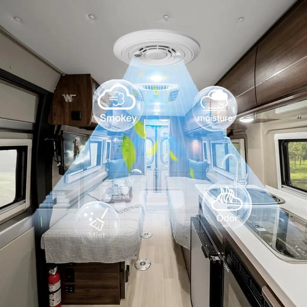 RV Utsugningsfläkt, 60 CFM Luftflöde, 12V Energisnål, Hållbart ABS-material