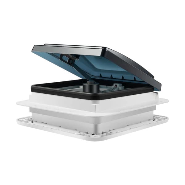 RV-takventil, manuell drift, LED-lampa, IP68 vattentät,Blå