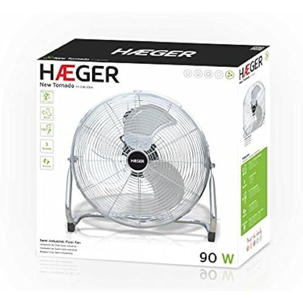 HAEGER Ny Tornado industriell piedestalfläkt - 3 hastigheter - 90W - 45cm