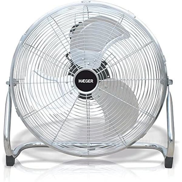 HAEGER Ny Tornado industriell piedestalfläkt - 3 hastigheter - 90W - 45cm Silver