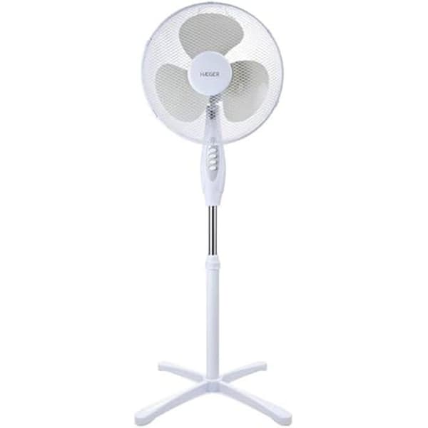Piedestalfläkt - HAEGER - SF-16W.011A - 45 W - 3 hastigheter - 90° oscillation - Diameter 40 cm