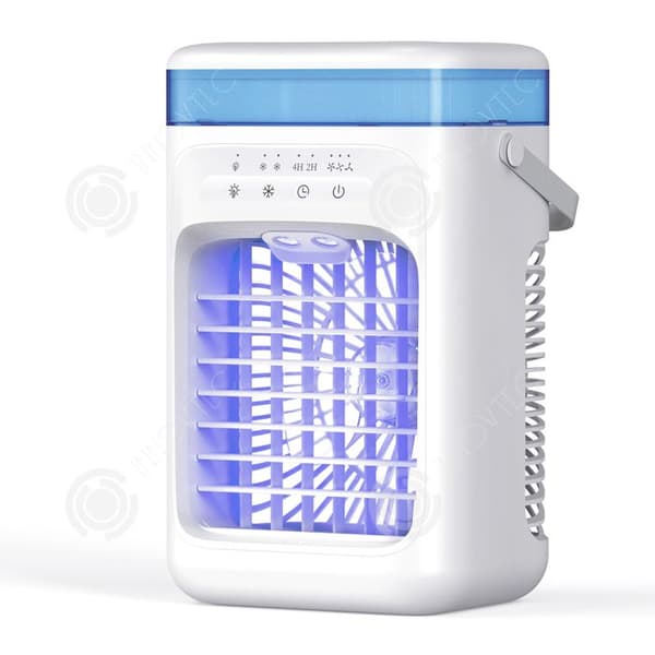 INN Bärbar tyst luftkonditionering 17,8x14,7x29,5cm 8w 1000ml med färgglada LED-lampor luftfuktare fläkt för luftkonditionering