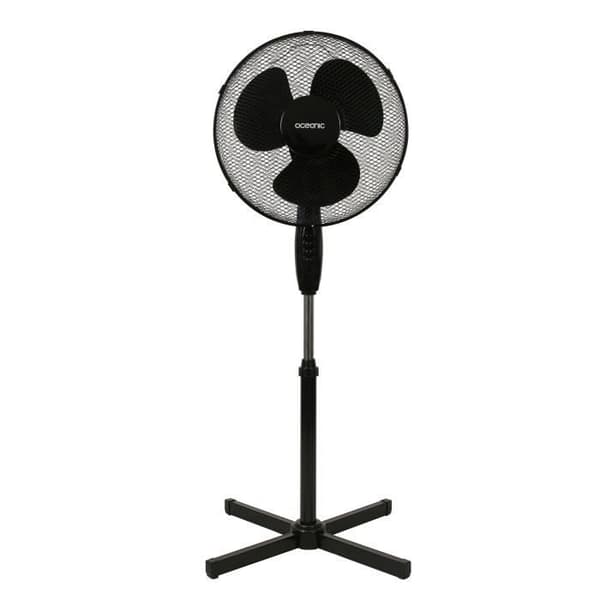 Golvfläkt - OCEANIC - 45 W - Ø 41 cm - 3 hastigheter - Svängbar - Tipping - Svart