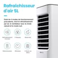 Miniatyrbild 2 av 4: Pro Breeze Portable Air Cooler 5L - 3-växlad fläkt, LED-panel, fjärrkontroll - Evaporative Cooler