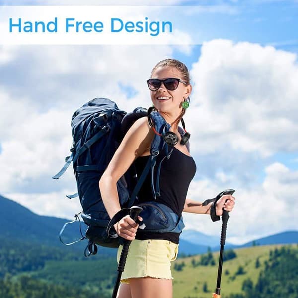 Bärbar handsfree nackfläkt liten personlig USB mini nackfläkt uppladdningsbart batteri 1200 mAh