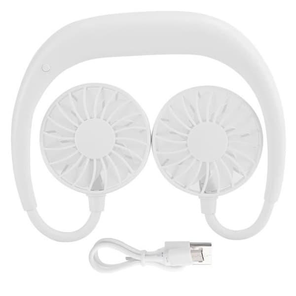 EBTOOLS Hanging Neck Fan Mini Portable Fan Nackband Double Desktop USB Uppladdningsbar Lazy Hanging Style