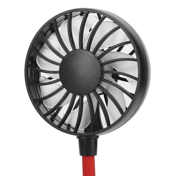 Cikonielf Mini Sports Fläkt Mini Bärbar Fläkt Nackband Dubbel Desktop USB Uppladdningsbar Lazy Hanging Style