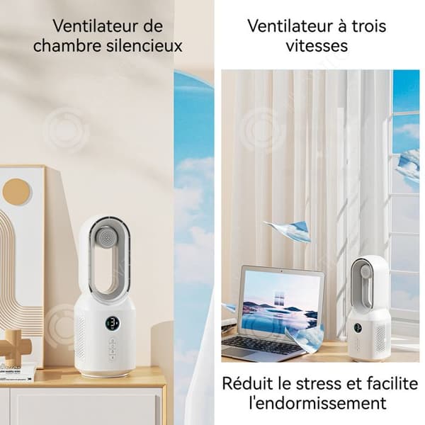 INN Bordfläkt 4000mAH Bluetooth-högtalare Tre fläkthastigheter med automatisk vibrationshuvud och ljus