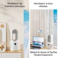 Miniatyrbild 4 av 4: INN Bordfläkt 4000mAH Bluetooth-högtalare Tre fläkthastigheter med automatisk vibrationshuvud och ljus