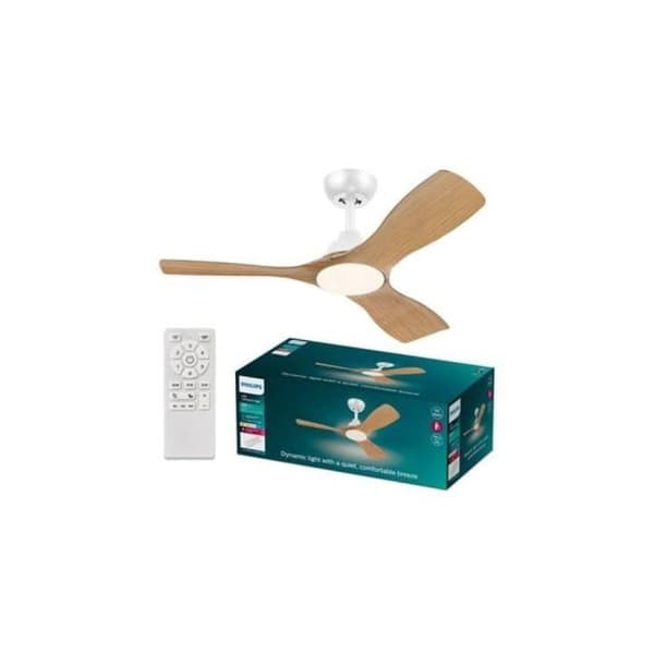 Philips Ventilerad LED Takfläkt 132cm Vit/Tegel 2650lm Fjärrkontroll