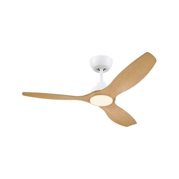 Philips Ventilerad LED Takfläkt 132cm Vit/Tegel 2650lm Fjärrkontroll Vit, Trä