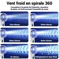 Miniatyrbild 2 av 4: INN Fläkt Blå Supraledande Fläkt TEC Långvarigt Batteri 4000 mAh Tyst och kraftfull design med 5 hastigheter