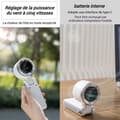 Miniatyrbild 3 av 4: INN Fläkt 6 x 5,2 x 17,2 cm 5 hastigheter för ventilation 3600 mah HD digital skärm justerbar vinkel typ-c laddning bärbar