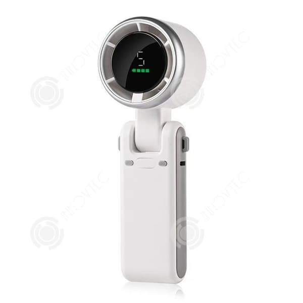 INN Fläkt 6 x 5,2 x 17,2 cm 5 hastigheter för ventilation 3600 mah HD digital skärm justerbar vinkel typ-c laddning bärbar