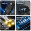 Miniatyrbild 3 av 4: INN Fläkt 6 x 5,8 x 17 cm 3600 mah transparent utseende tec kylteknologi 100 hastigheter integrerad LED-belysning