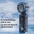 Miniatyrbild 4 av 4: INN Fläkt 6 x 5,8 x 17 cm 3600 mah transparent utseende tec kylteknologi 100 hastigheter integrerad LED-belysning