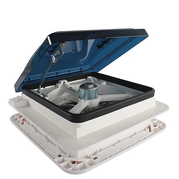 RV Ventilationsblæser, 12V, LED Lys, IP68 Vandtæt,HVID