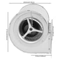 Miniatyrbild 2 av 2: Centrifugalfläkt, 300W effekt, 1300rpm hastighet, 840m³/h utgång,EU, Silver