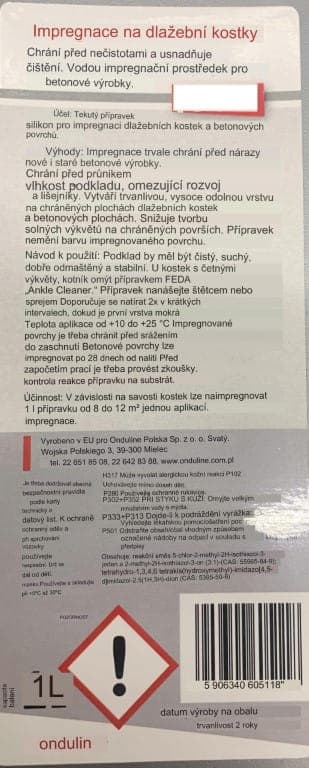 Feda vesipohjainen kyllästysaine pihakiville, suojaava, 1l
