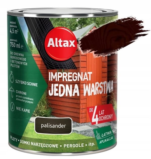 Puun ja betonin kyllästys, yksi kerros, ruusupuu, 0,75 l