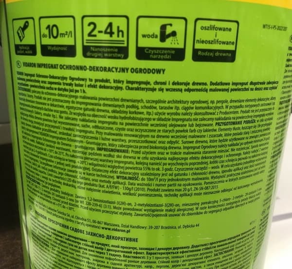 Vidaron suojaava ja koristeellinen puutarhakyllästysaine tumma tammi 5L
