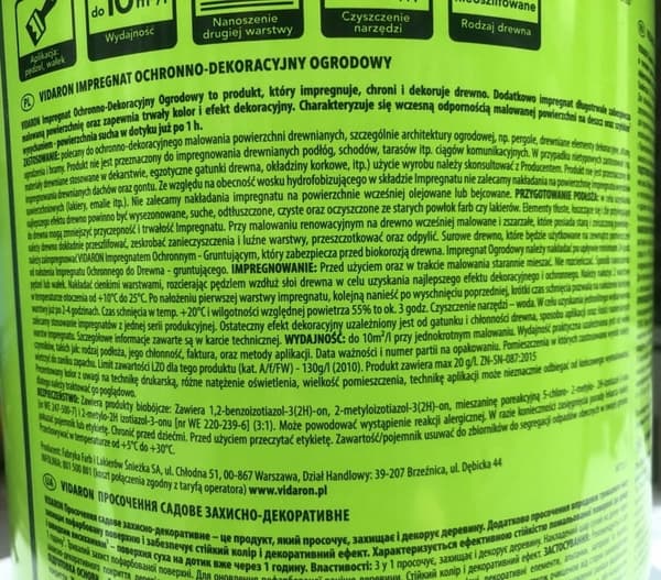 Vidaron suojaava ja koristeellinen kyllästysaine 5L puutarharuusupuu