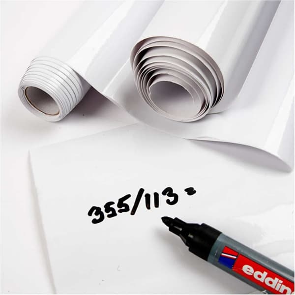 Whiteboardfolie - B: 45 cm - Vit - 2 m