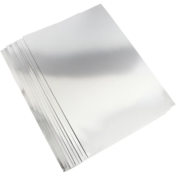 Metallkartong A2 - 42 x 60 cm - 280 g - Silver 10 ark