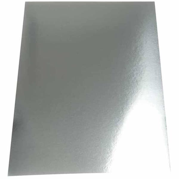 Metallkartong A2 - 42 x 60 cm - 280 g - Silver 10 ark