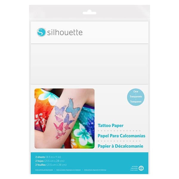 Temporary Tattoo Paper - Silhouette - 2 ark - Transparent