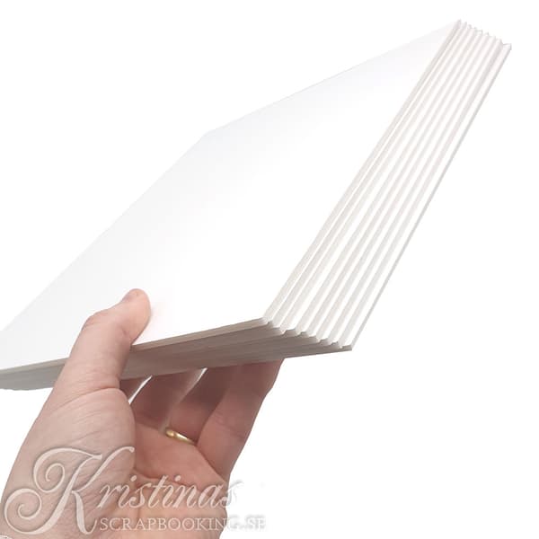 Skumkartong A4 - 3mm - 10 st vita ark