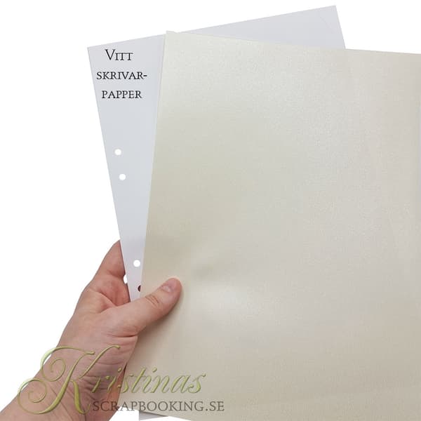 Pärlemo Papper A4 - Varm Vit - 50 ark - 100g