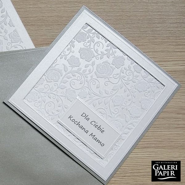 Velour Papper A4 - Rosor Vit - 10 ark - 250 g