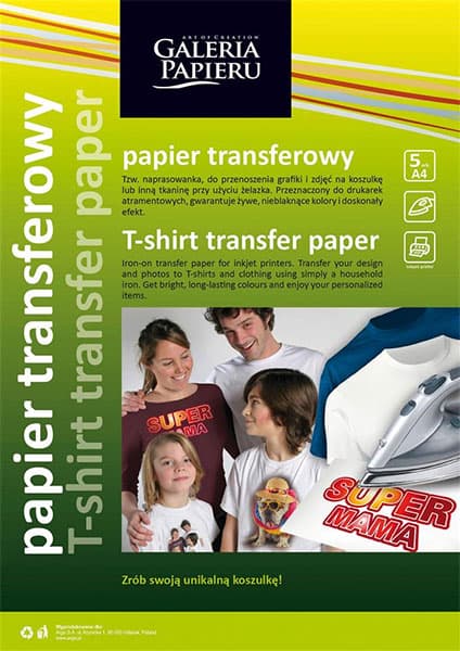 Transferpapper till Tyg A4 - Mörka Textilier - 5 ark