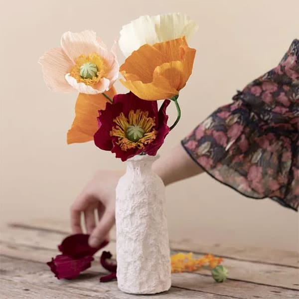 Pysselkit Kräppapper - Lär dig göra Kräppblommor