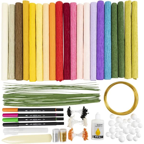 DIY Pysselkit Kräppapper - Stor Bukett - 240 delar