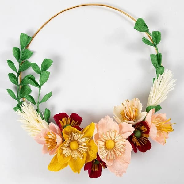 Pysselkit Kräppapper - Blomsterkrans