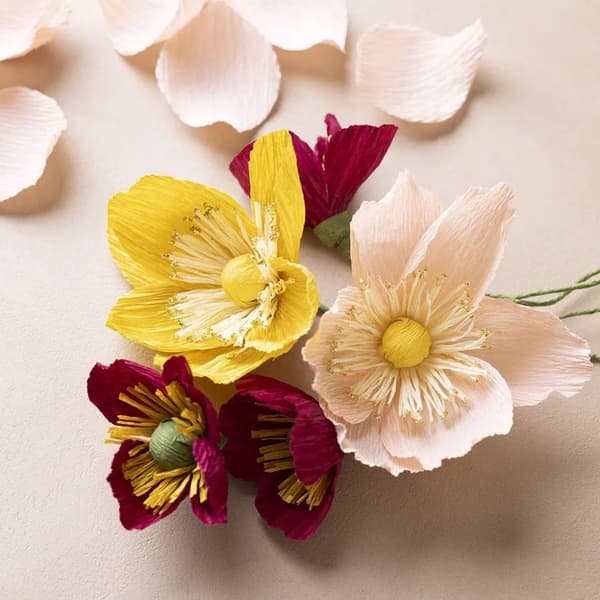 Pysselkit Kräppapper - Blomsterkrans