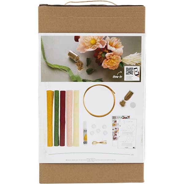 Pysselkit Kräppapper - Blomsterkrans