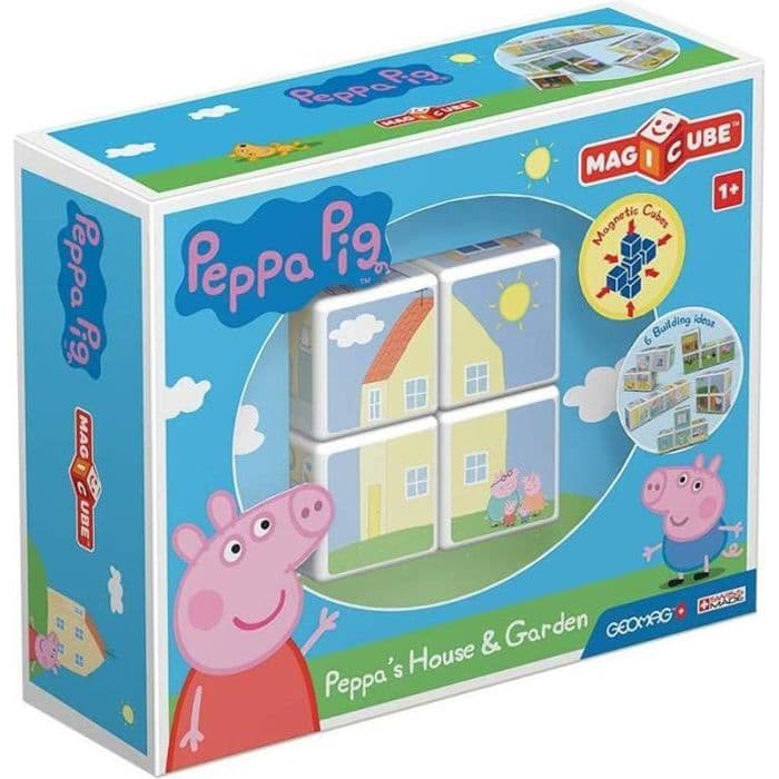 MAGICUBE - Peppa Gris Peppas hus og have (4 terninger)