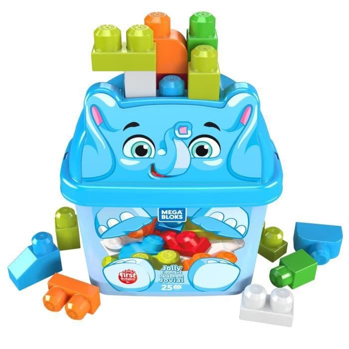 MEGA BLOKS First Builders Elephant Box - 25 blokke - 12 måneder og +