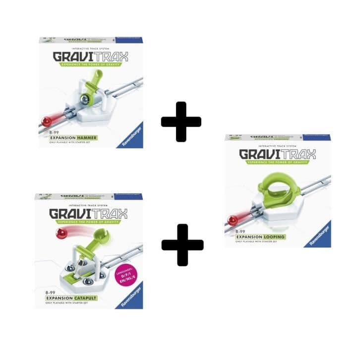 GRAVITRAX - uppsättning med 3 actionblock HAMMER + LOOPING + CATAPULTE