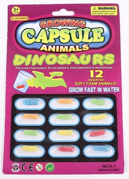 Magiska växande kapslar, 12-pack - Dinosaurier