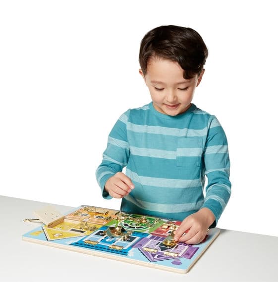Aktivitetslegetøj, Låsebræt, Låsepuslespil - Melissa & Doug