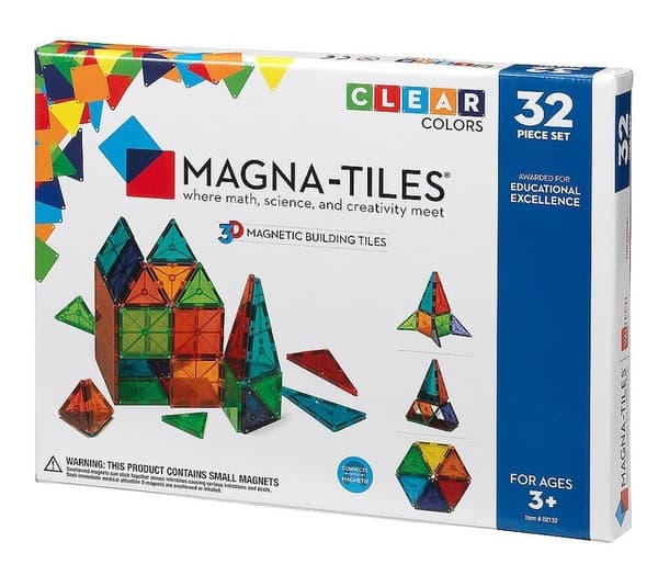 Magna-tiles 32 pcs Clear Color - Kalikå