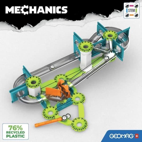 GEOMAG MEKANIK, GRAVITY 67 st, magnetisk konstruktion, pedagogiska spel, Leksak för barn i åldern 8, GMV00
