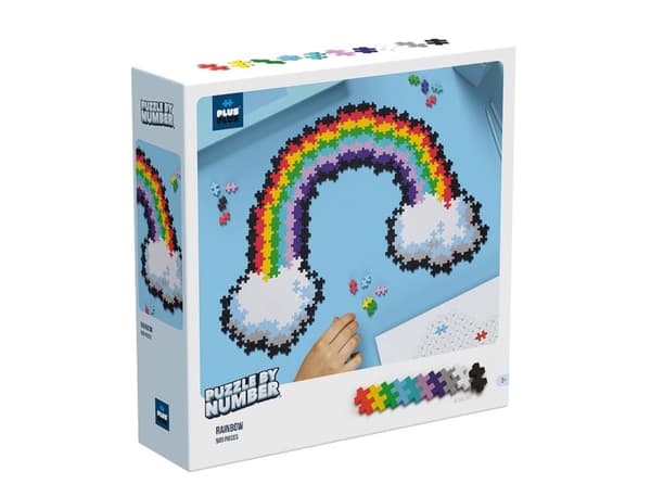 Puzzle By Number Rainbow and Unicorn 500 brikker Plus-Plus