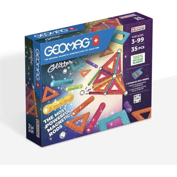 GEOMAG - Miljövänlig 35 st Glitter