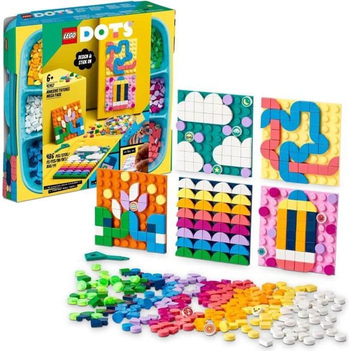 LEGO 41957 DOTS The Adhesive Decorations Mega-Pack, 5-i-1 Creation Craft, Personlig datordekal