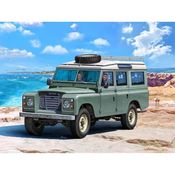 Bilmodell - REVELL - Land Rover Series III - Kit för att montera och måla - 184 delar